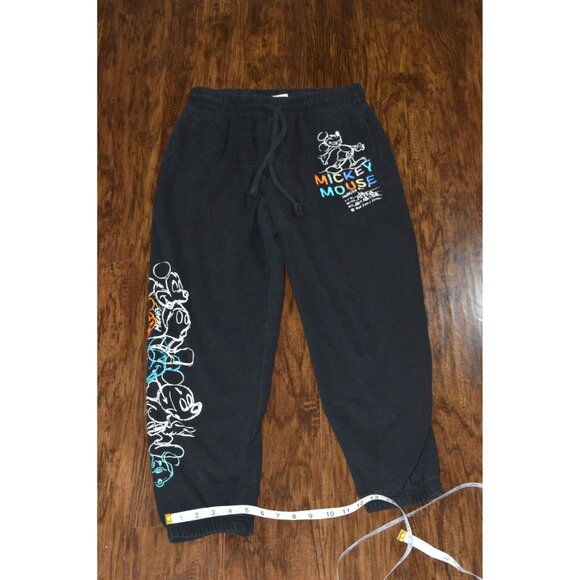 Disney Micky Mouse Joggers Juniors Women's Size Large 11-13 Sweatpants Logo - Picture 1 of 6